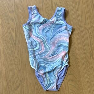 Destira purple swirl leotard